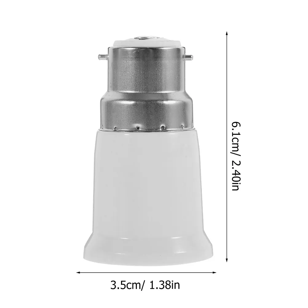 4Pcs B22 to E27 Lamp Socket Adapter Light Bulb Socket Holder Converter for Residential Commercial Lighting Safe Short Circuit