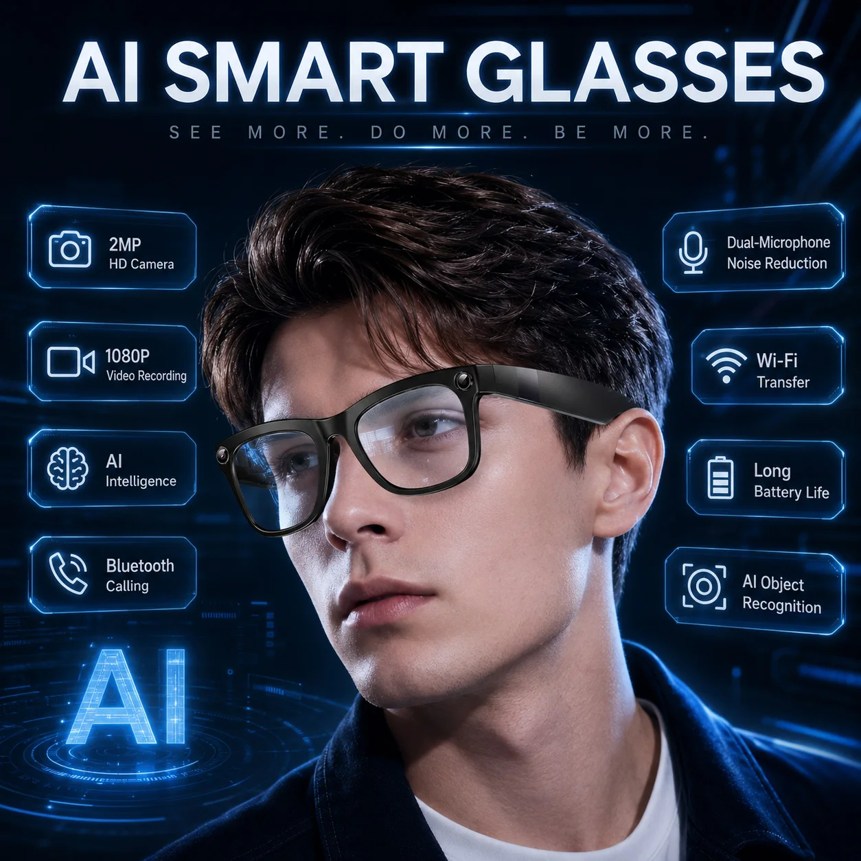 2026 200W Smart Glasses EIS 10 - Smart Glasses Lens ulasan dan harga