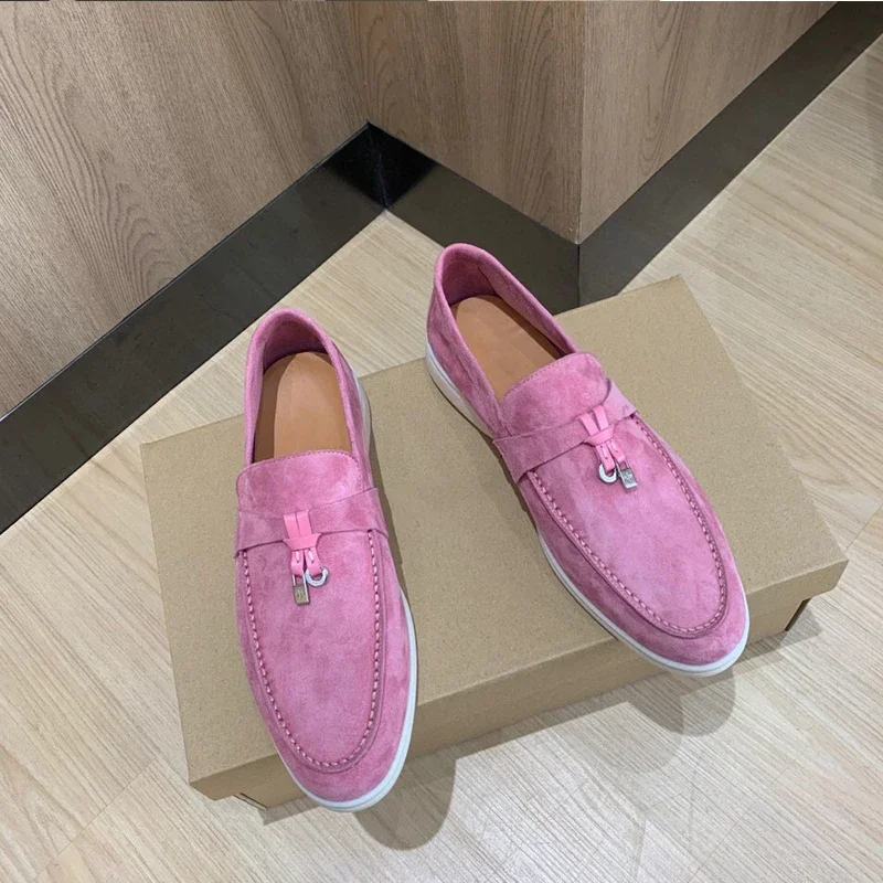 

Sneakers Men's Shoe 1 Flat 1cm None Sheepskin Kid Suede Slip On Men's Vulcanize Shoes Casual Sneaker Genuine