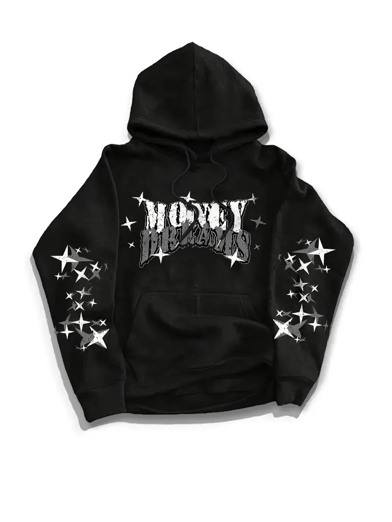 

The new men's hoodie set for Spring and Autumn 2025 is a casual fashionable comfortable and soft 3D letter print