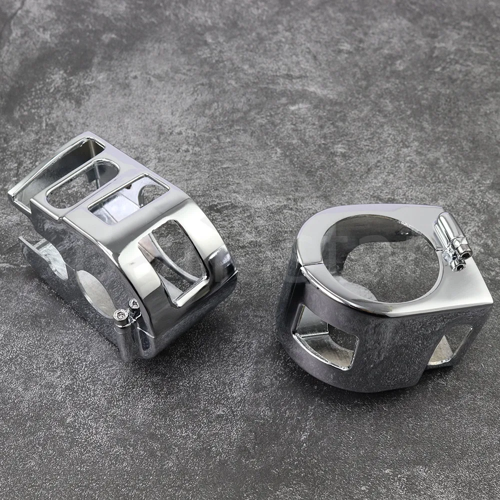 Motorcycle Chrome Handlebar Switch Housing Cover Cap Fit For Yamaha V-Star V Star 1100 Classic & Silverado Models Only