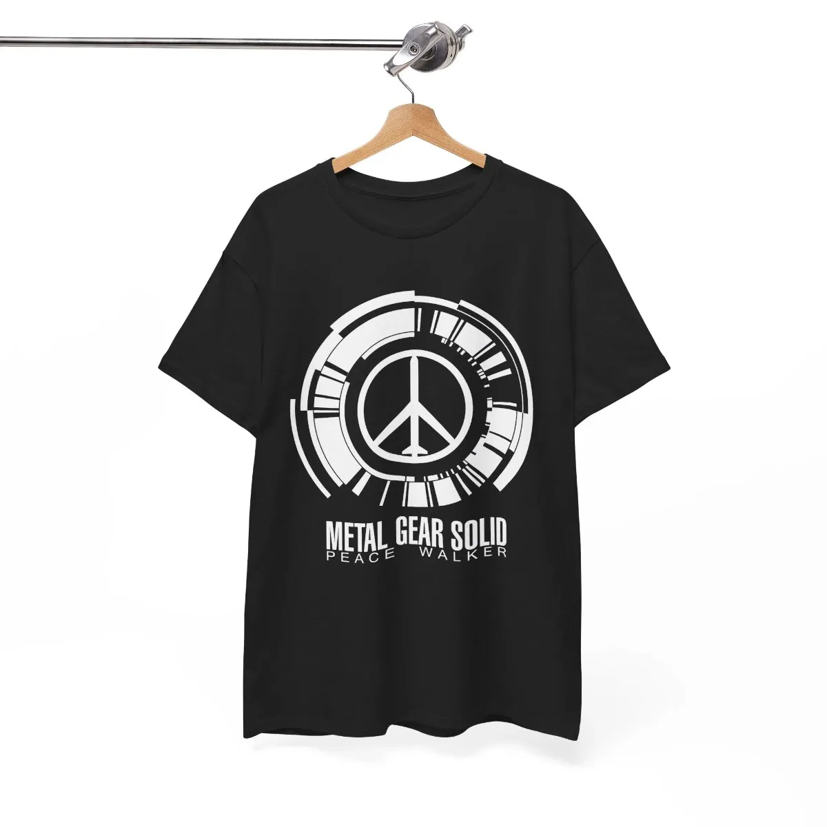 Metal Gear Solid Peace Walker Symbol T-Shirt: Black Cotton Tee Summer unisex Loose and Breathable cotton T-shirt Top