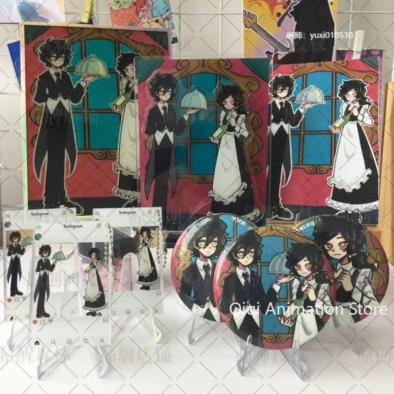 

Anime The Coffin of Andy and Leyley keychain Acrylic Stands colored paper Cute Badges Brooches Accessories Christmas Gifts