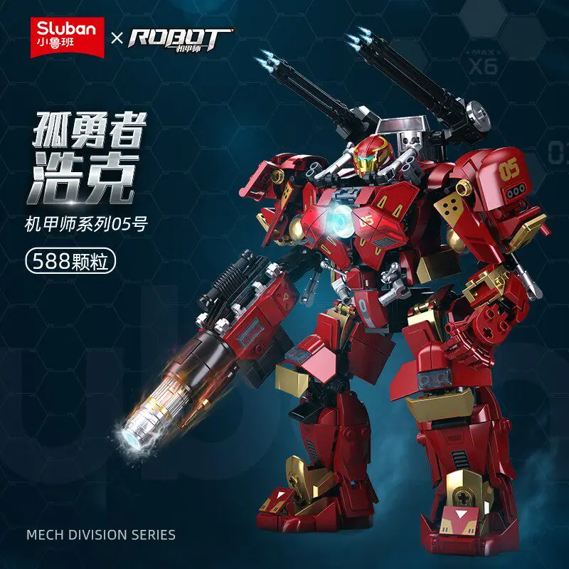 

SLUBAN The Brave Anti-Hulk Mecha Building Blocks Toy, Assembly Model for Boys, Birthday Gift