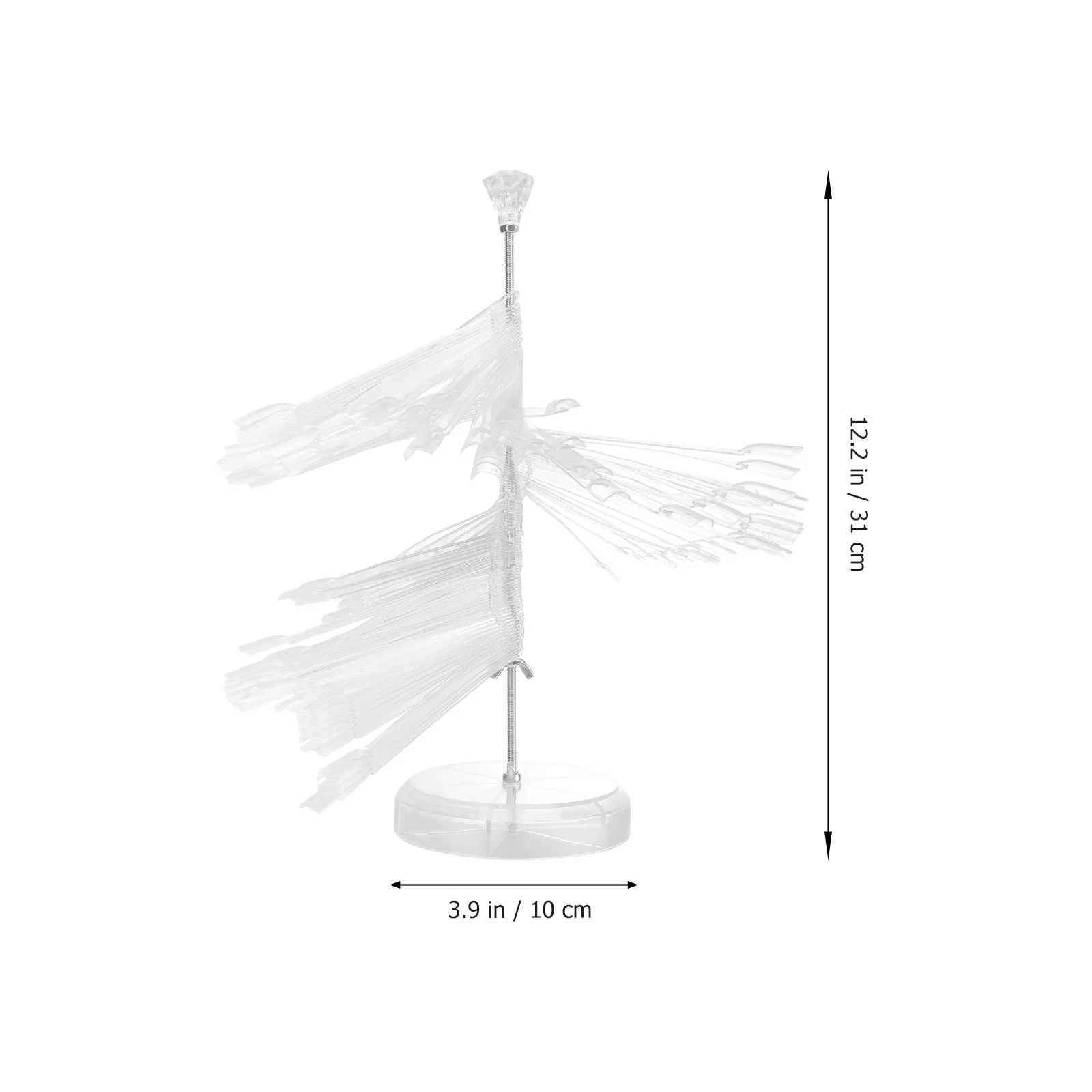 Soporte de exhibición para puntas de uñas, tabla de colores de esmalte, estante en espiral, palos de manicura transparentes, Gel, 120 Uds.