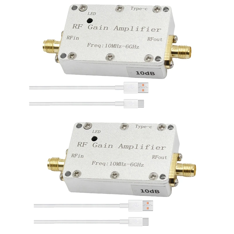 

2PCS 10M-6Ghz RF Gain Amplifier 433M 1.2G 1.5G 2.4G 5.8G Receiving Amplifier Module RF Gain Amplifier