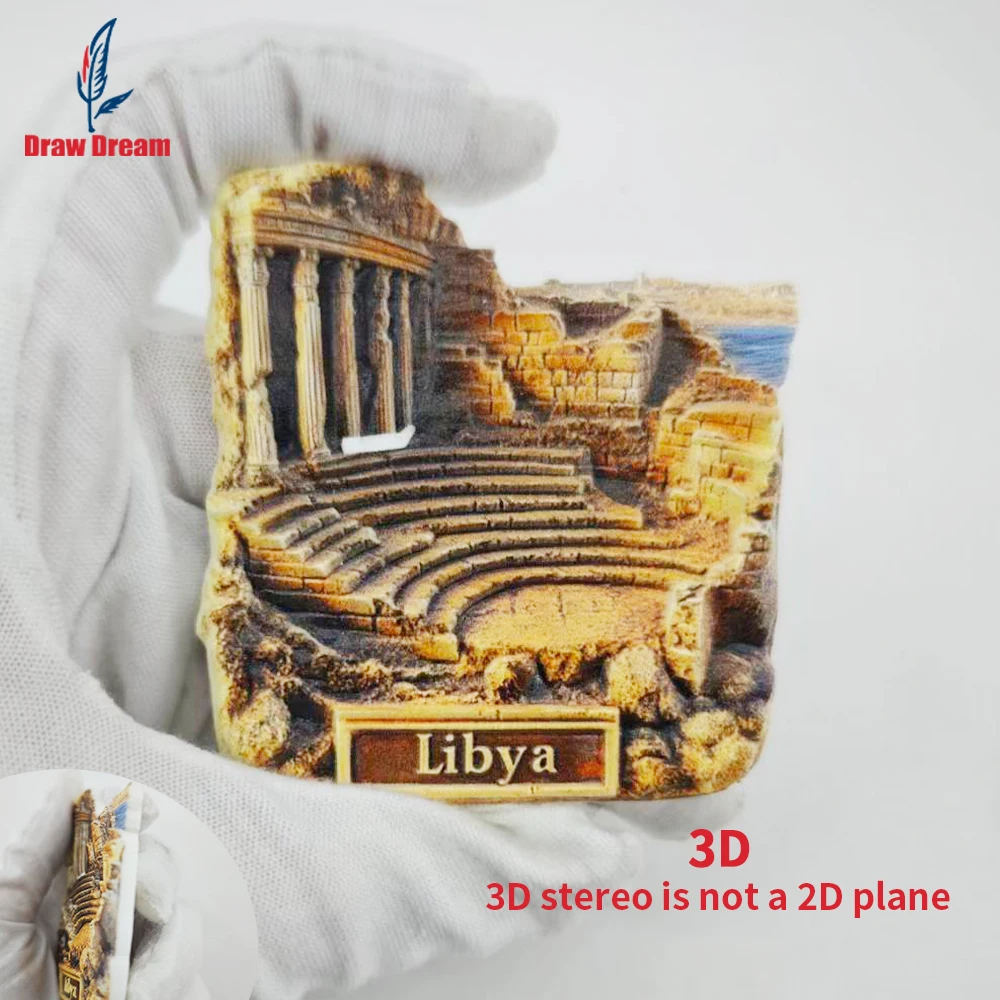 1Pc Libyan Fridge Magnet, World Travel Souvenir Collection, Suitable for Home and Office Decoration, Personalized Exclusive Travel Souvenir Magnetic Fridge Magnet, Home Decoration, Kitchen, Room, Office, Cabinet Crafts Gift, Holiday Souvenir, Exquisite Small Gift