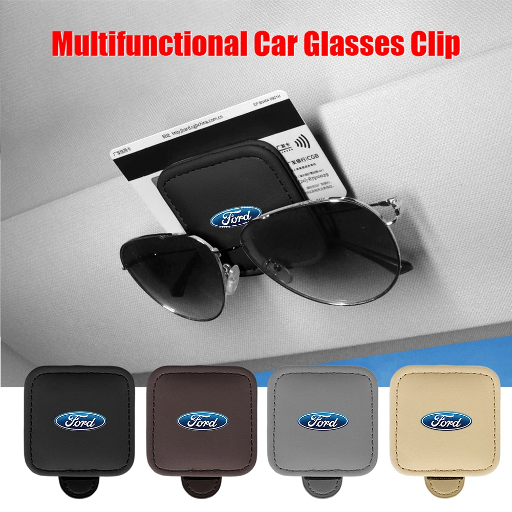 

Car Styling Glasses Clip Sun Visor For Ford Explorer Mondeo Fiesta Ranger Mustang ST Kuga Taurus Escape Interior Logo Accessorie