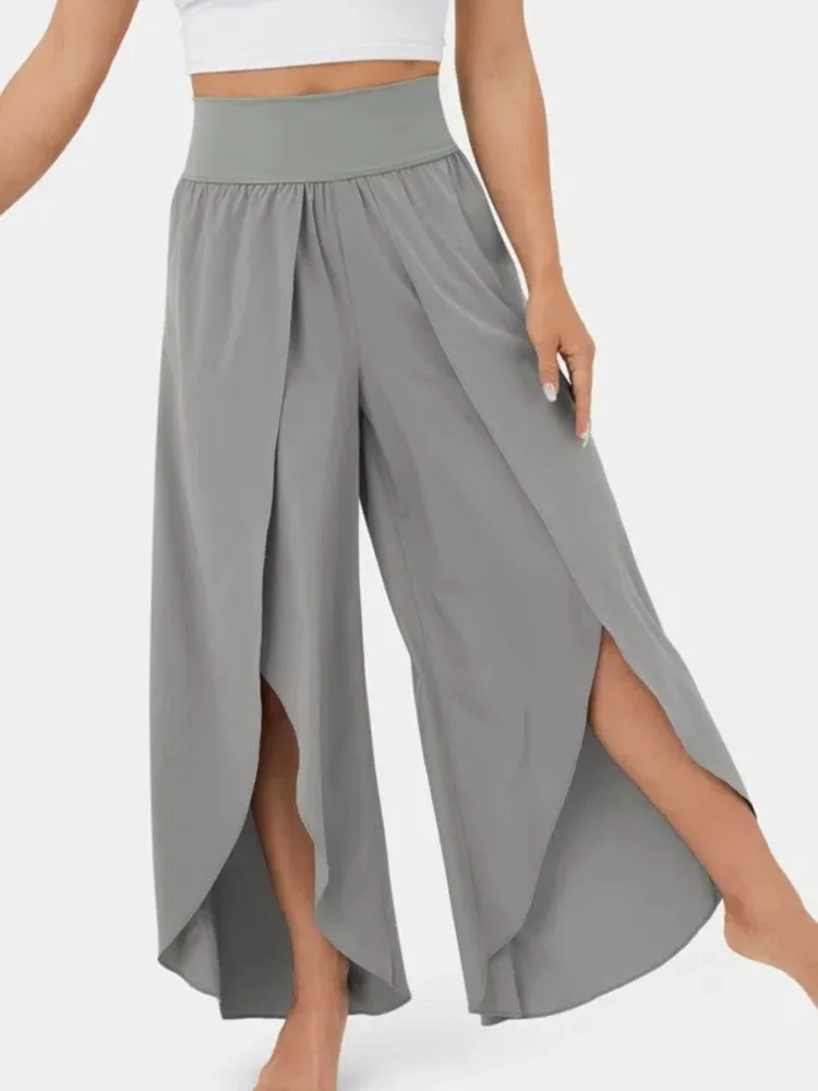 

2025 Women Pant Spring And Summer New High Waist Slim Wide Leg Pants Solid Color All-match Casual Commuting Loose Female Trouser