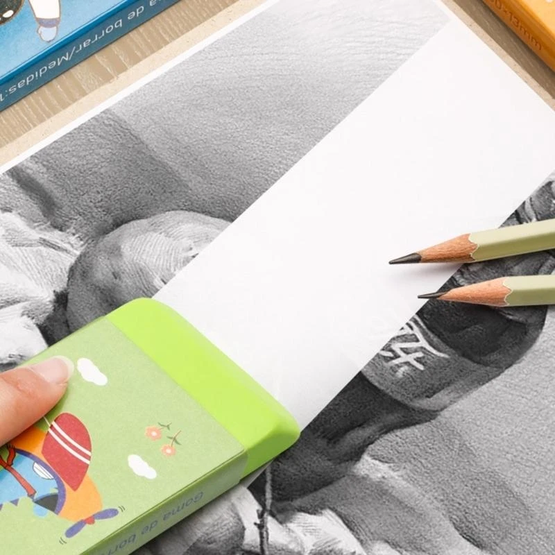 2 штуки милые мультипликационные ластики супер Jumbo-Big Erasers