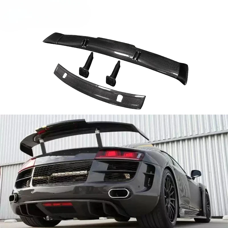 

Rear Spoiler For Audi R8 2008-2015 PPi Style Carbon Fiber R8 Upgrade Rear Trunk Spoiler Lip Guide Wing Lip Rear Wing