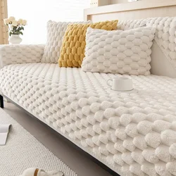 Winter Sofa Cover Thicken Plush Non-Slip Couch Cushion for Living Room Soft Universal Sofa Cover Back Towel Sectional Sofa Mat