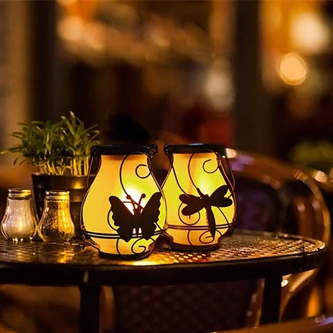 

Стеклянный динамический пламя, солнечный свет, уличное светодиодное украшение, садовое пейзажное украшение, подвесной стеклянный железный светильник