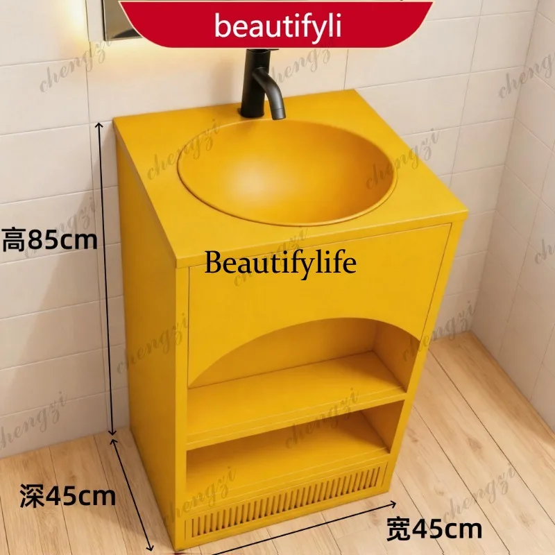 Industrial wind storage sink Personalized retro washing cabinet Integrated washing table A17