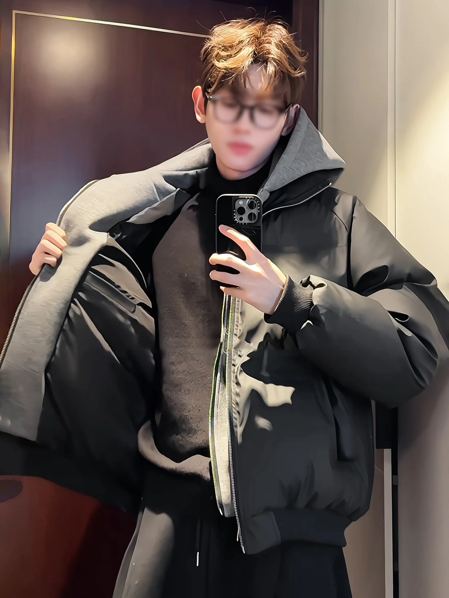 

Мужская зимняя теплая куртка из искусственной кожи с капюшоном на молнии, повседневная рабочая одежда, модная верхняя одежда