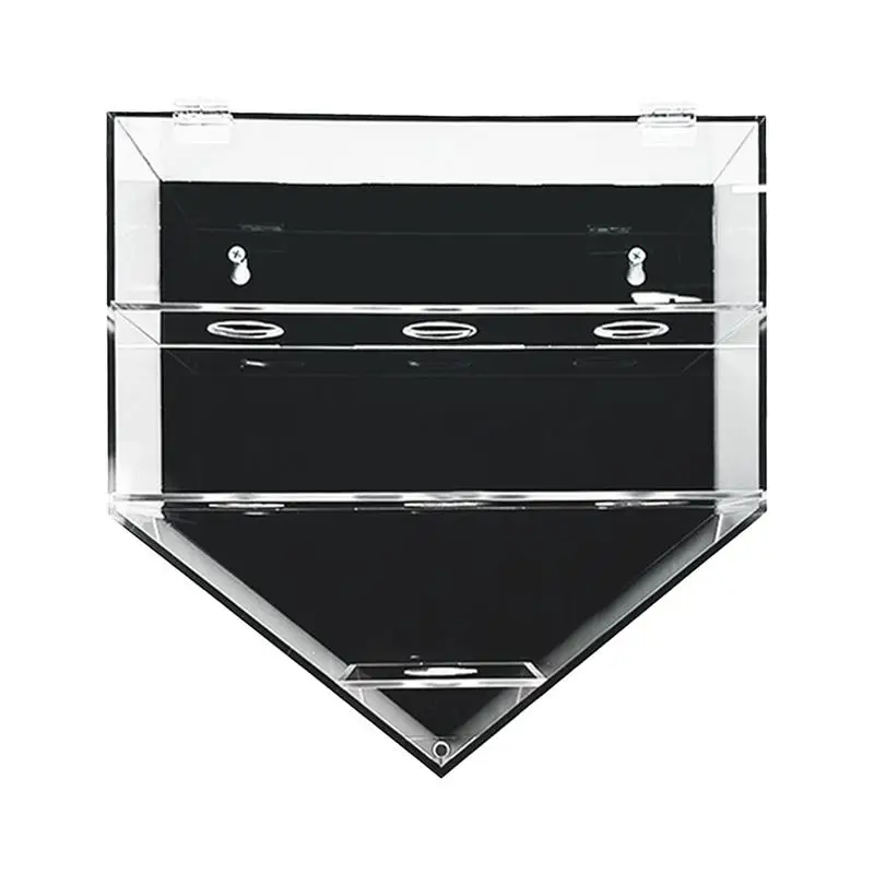 Baseball Display Shelf 7-Hole Acrylic Wall Mount Baseball Storage Frame Dustproof Tennis Ball Display Holder For Living Room