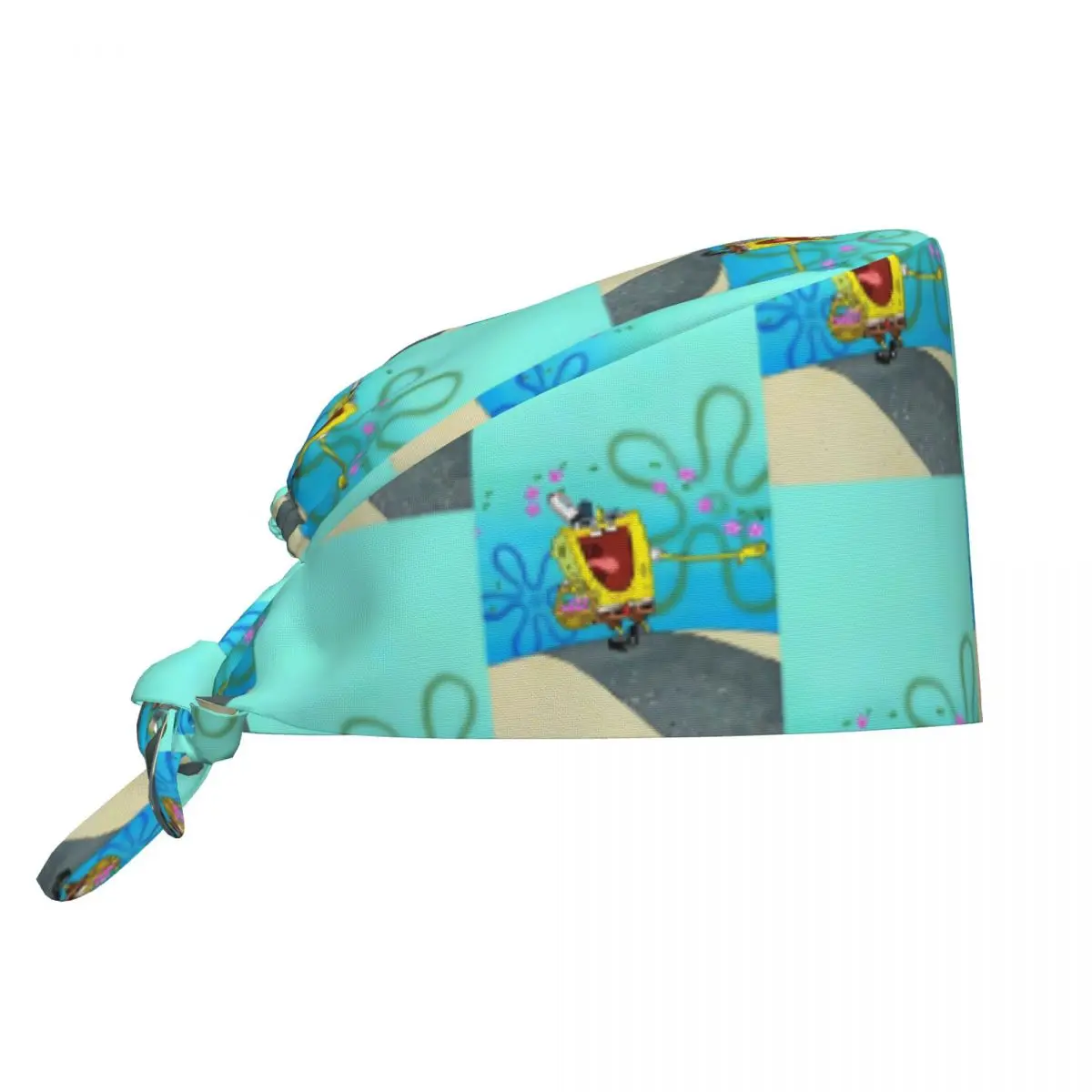 

Custom SpongeBobed Medical Staff Scrubs Hat Men Women Cute Cartoon For Chef Hat Scrub Caps