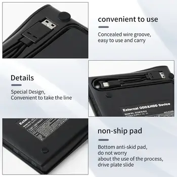 USB 3.0 Type-C DVD燒錄機二合一超薄外置燒錄機便攜式CD-RW DVD-ROM光驅讀寫器播放器,適用於PC筆記型電腦 10 最佳銷售 USB DVD - №10