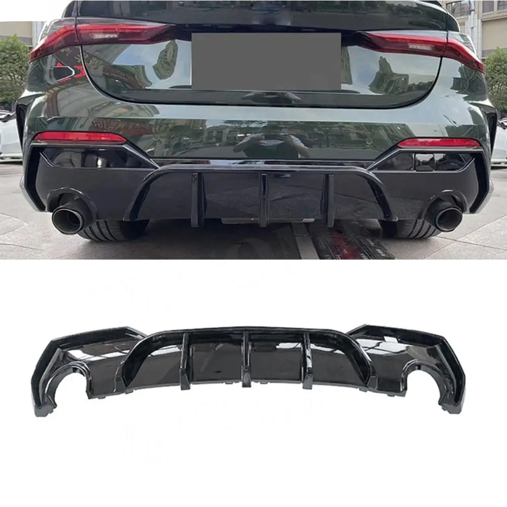 

VACOMUL For BMW 4 Series G22 G23 Coupe 2021+ Carbon Look Gloss Black Rear Bumpers Extension Without LED Light Car Accessories