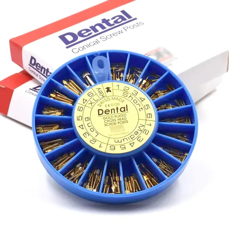 Stainless Steel Root Canal File, Stainless Steel Canal File Plated Metal Threaded Root Canal Fixing Nail