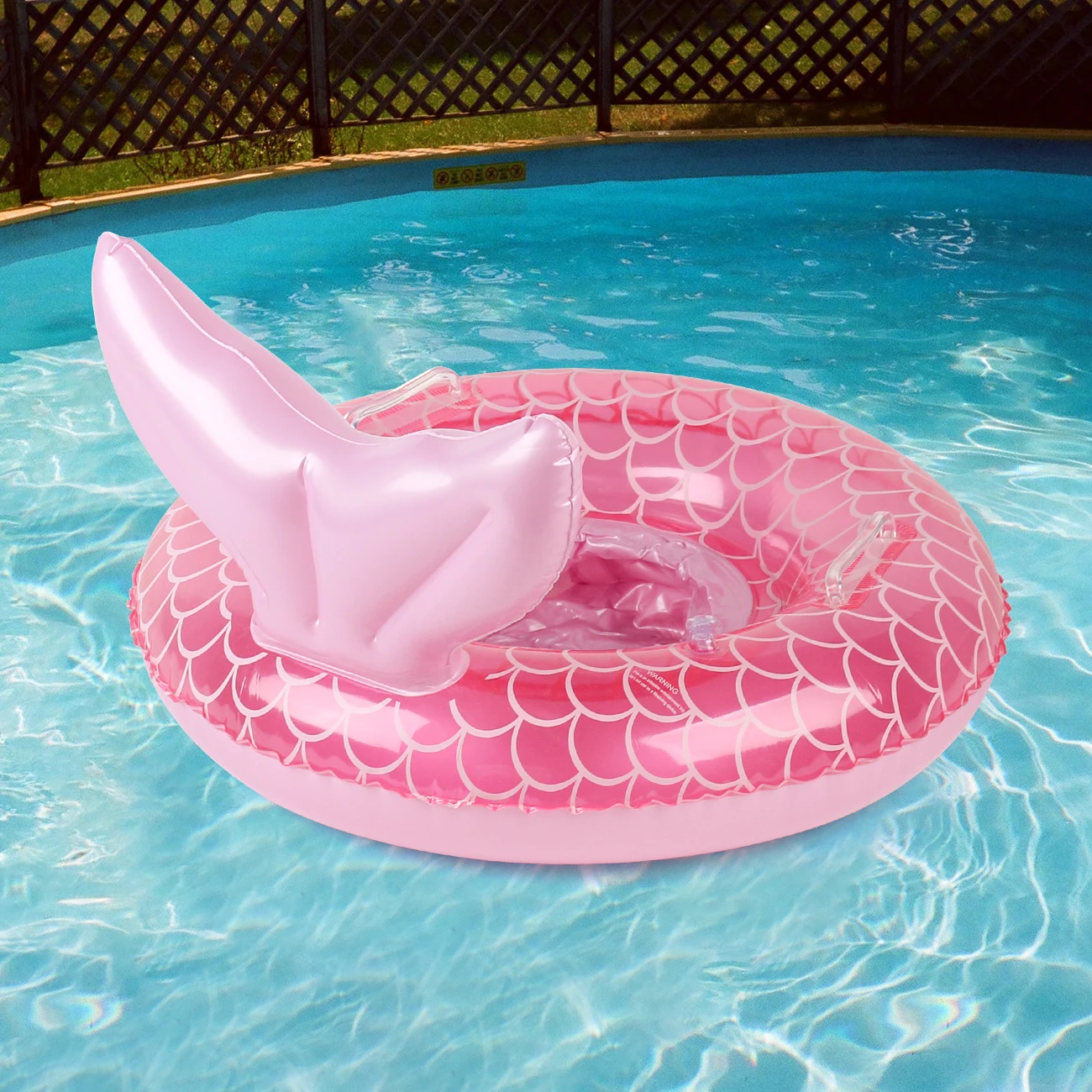 1PC マーメイドスイムフロートリング、スマートスイミングトレーナー、インフレータブルプールフロート、フローティングスイムリング、ビーチサマーエッセンシャル