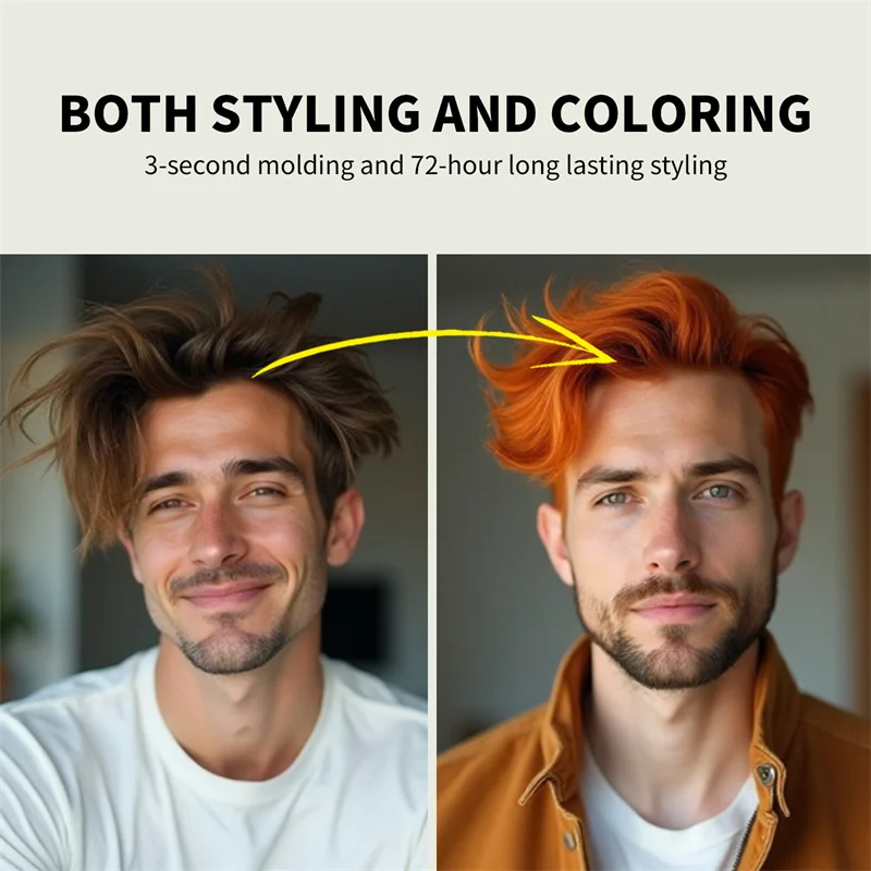 Independence Day DIY Hair Dyed Mud Hair Colour Wax Easy To Wash Coloring Cream One-time Hairs Beard and Eyebrows Colour Product