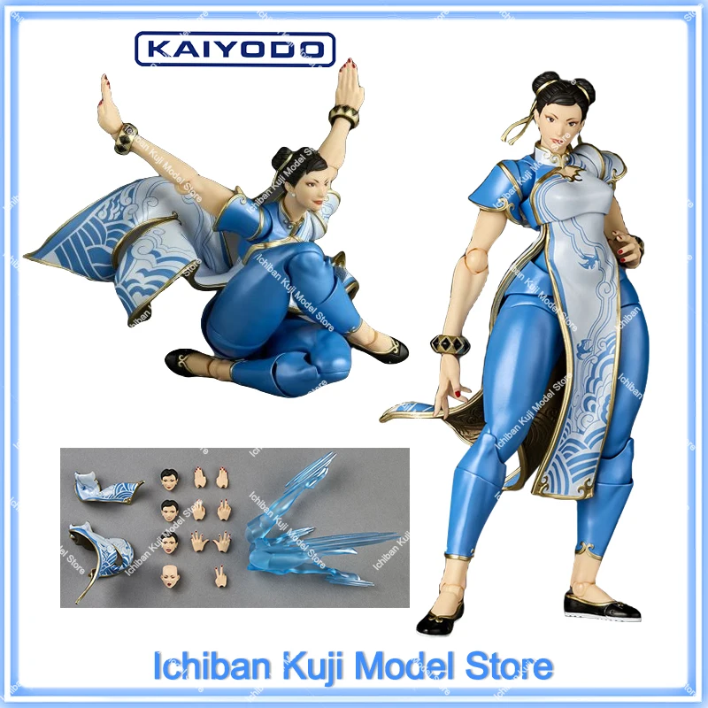 100%Original KAIYODO Revoltech Amazing Yamaguchi Street Fighter 6 Chun Li Action Figure Model Collection Toy Gift