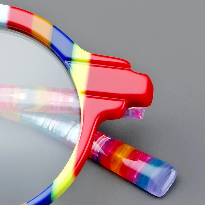 Vcka vintage acetat myopie brille rahmen runde frauen männer benutzer definierte optische rezept brillen luxus brillen-0,5 bis-10 – Detail 13