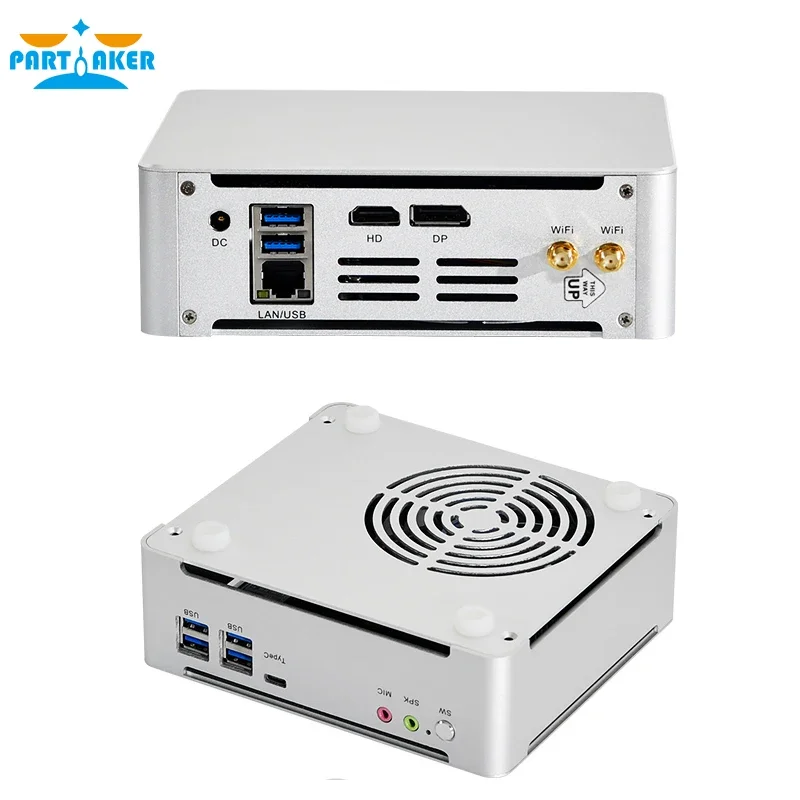 Partaker Mini PC Core I7-13620H I7-1260P 2 x DDR5 RAM NVMe SSD Windows 11 Pro Desktop Computer 1xHDMI2.1 1xDP1.4 1xType-C WiFi