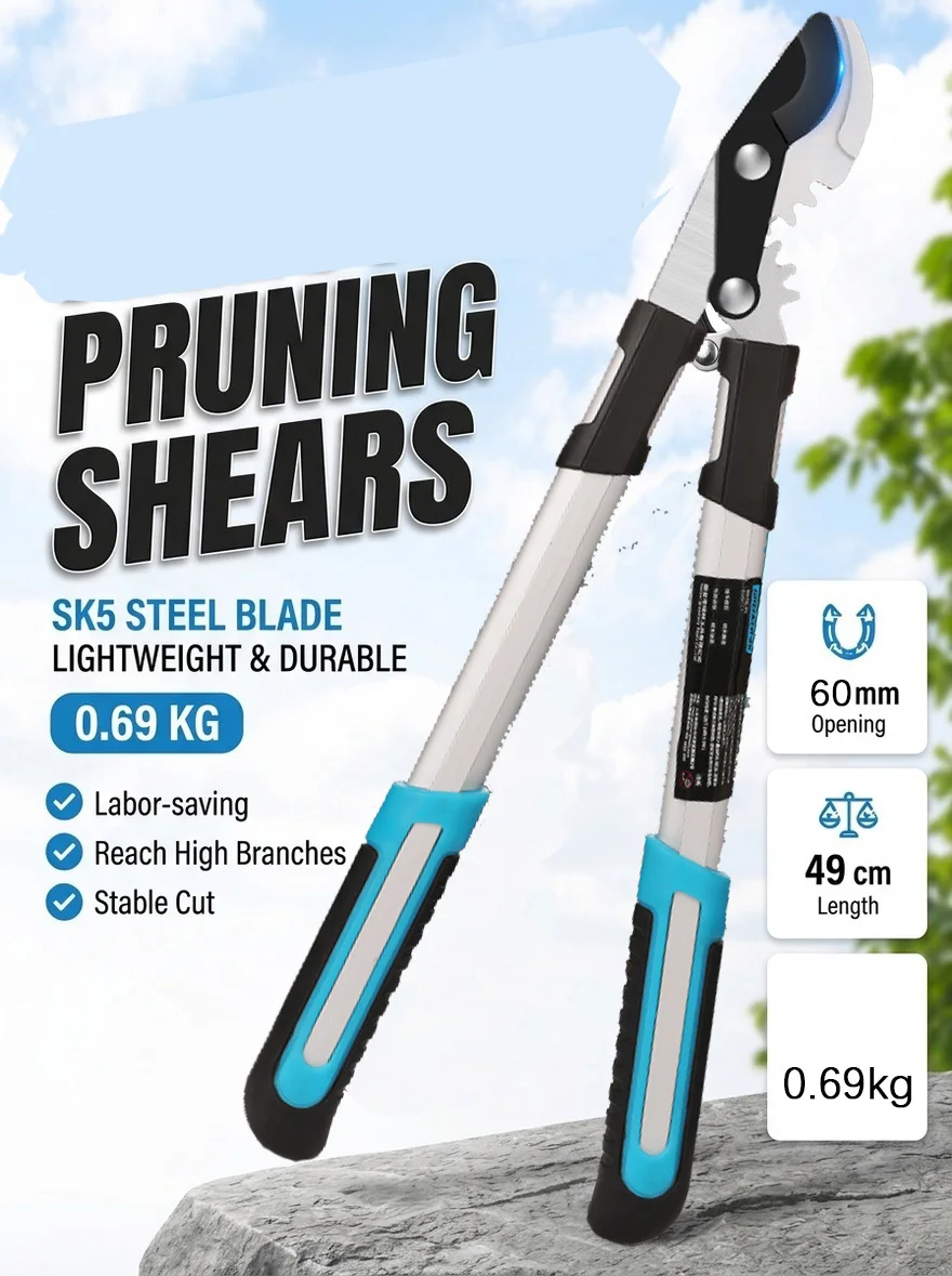 A Labor-Saving, Durable  Pruner Makes Trimming Thick Branches and Home Gardening Maintenance Easier