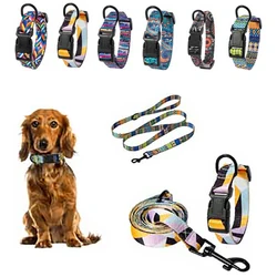 Adjustable Dog Cat Collar and Leash Set Chest for Small Medium Large Dogs Training and Behavior Aids Walking Strap Pet Products