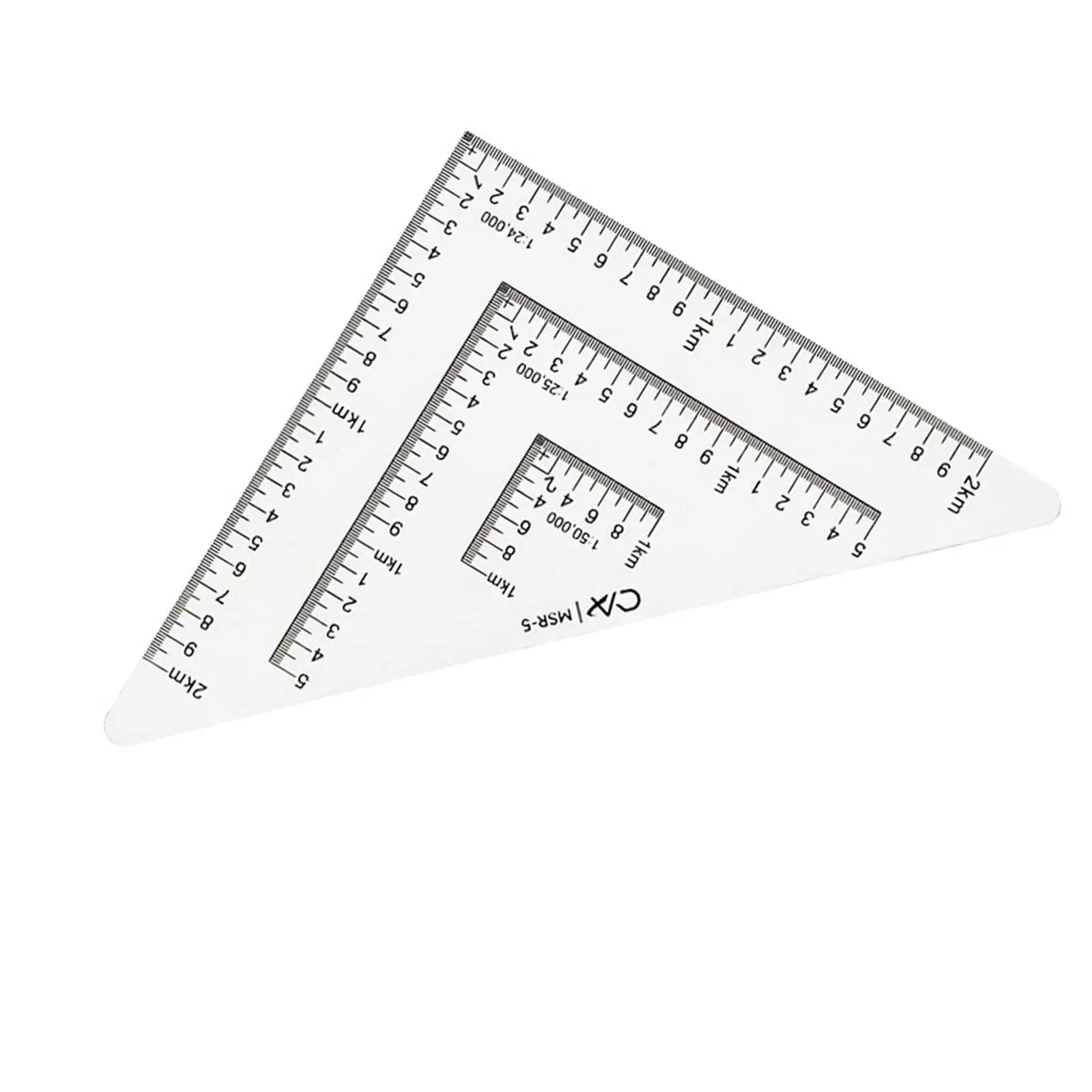 Triangle Protractor Clear Accurate for Utm, Usng, Mgrs Coordinates Traveling