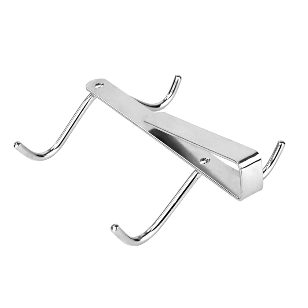 

1pc Stainless Steel Cup Rack Coffee Mug Hanger Under Cabinet Shelf Punch Free Storage Home Kitchen Bathroom Facility