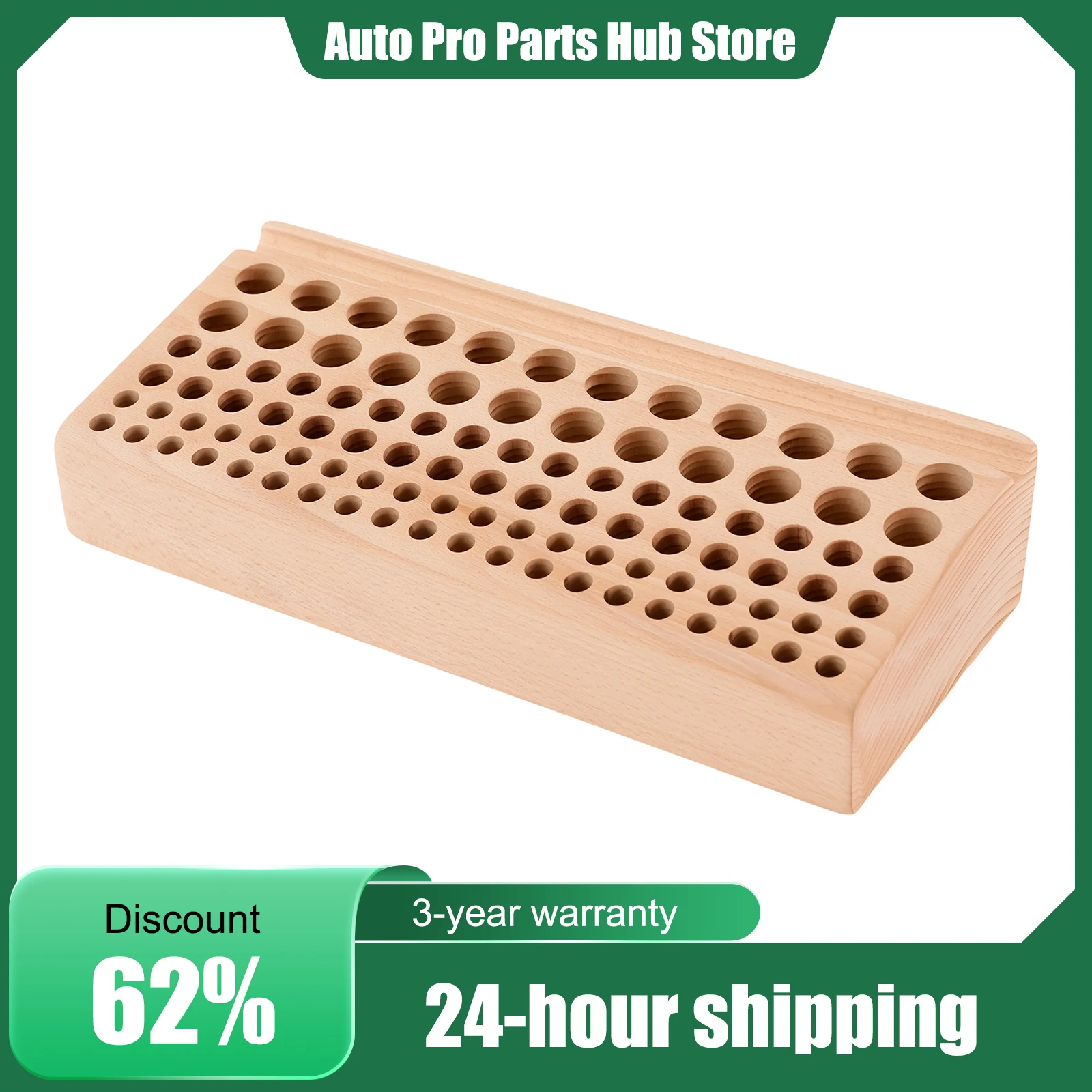 

Leather Working Tools, Tool Rack, 98 Hole Leather Tool Organizer, Beech Wood Carving Tool Holder, Sturdy Storage Shelf
