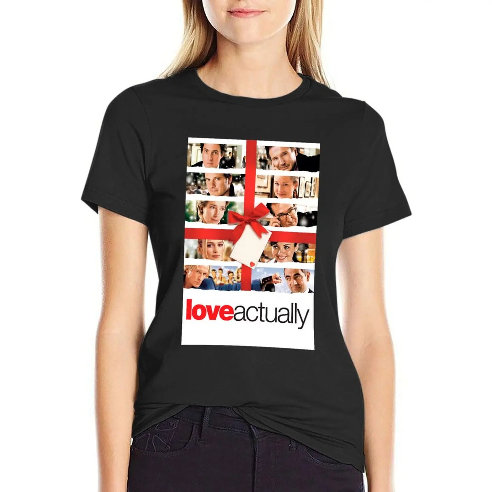 

Love Actually T-Shirt tops shirts graphic tees customs design your own Women's summer blouses 2024