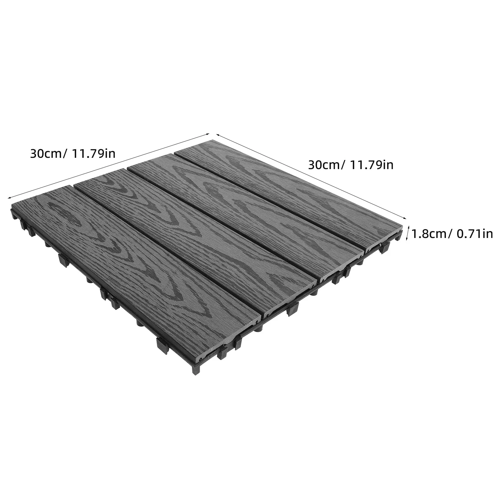 Plastic Interlocking Deck Tiles Plastic For Flooring Patio Outdoor Decking Wood Balcony Yard Garden