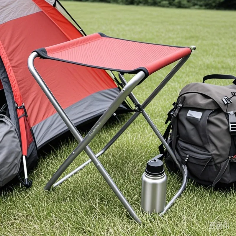 

Aluminum Alloy Folding Stool Ultralight Fishing Seat Maza Outdoor Portable Bench Footrest for Beach Hiking BBQ Train Drawing
