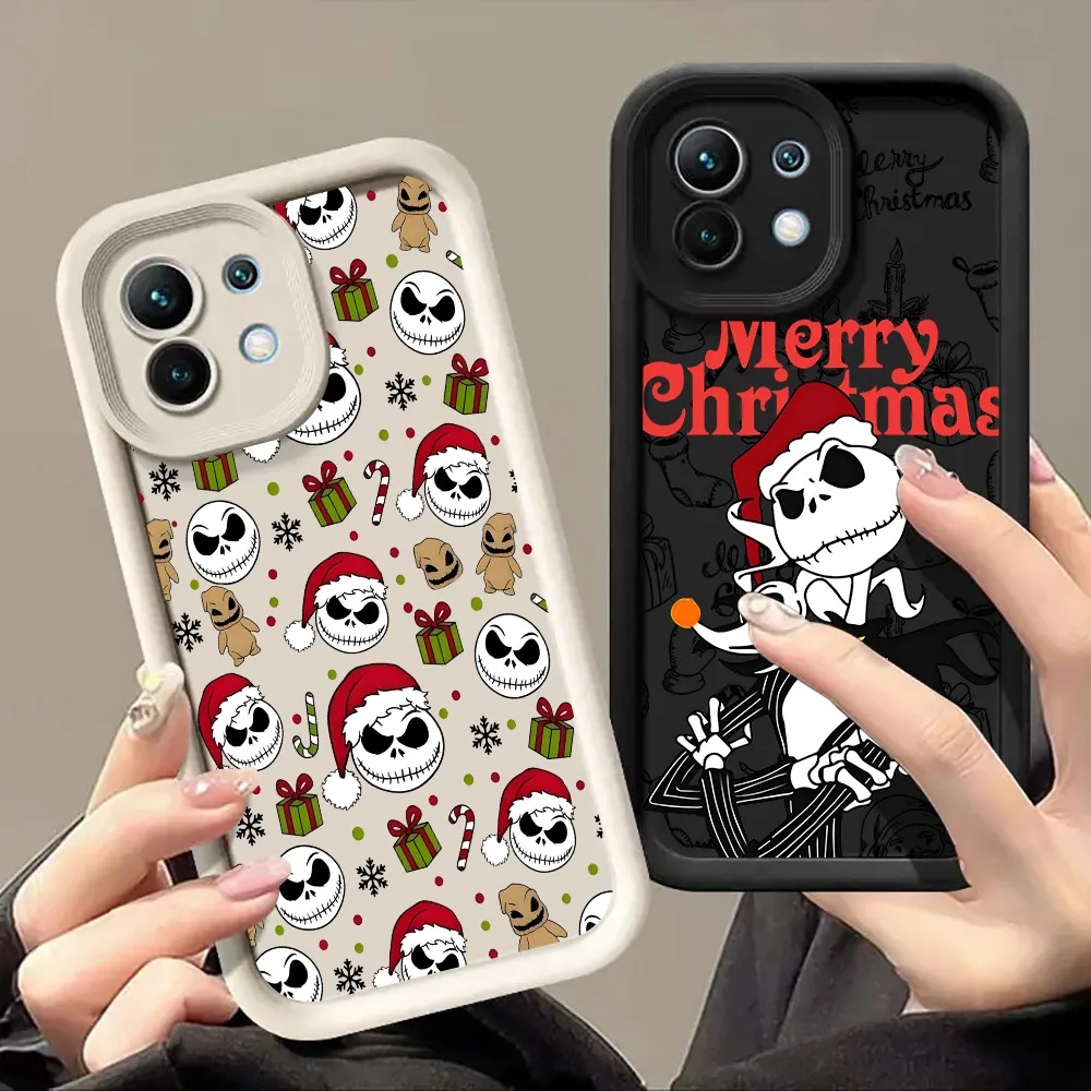 

Merry Christmas Jack Skellington Phone Case For Xiaomi 17 Pro Max 15T 14T 13T 11Lite Poco X5 X6 X7 F5 F7 M6 M7 Pro 5G Soft Cover