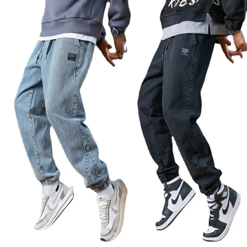 

Autumn Men'S Casual Jeans Loose Work Pants Korean Plus Size Black Pants Skinny Jeans Men Tapered Jeans