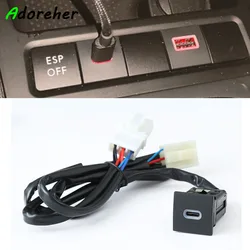 Auto USB Lader PD Quick Charge Auto Telefoon Opladen Adapter Knop Fit voor VW Golf 6 Jetta 5 MK5 Scirocco 06-12