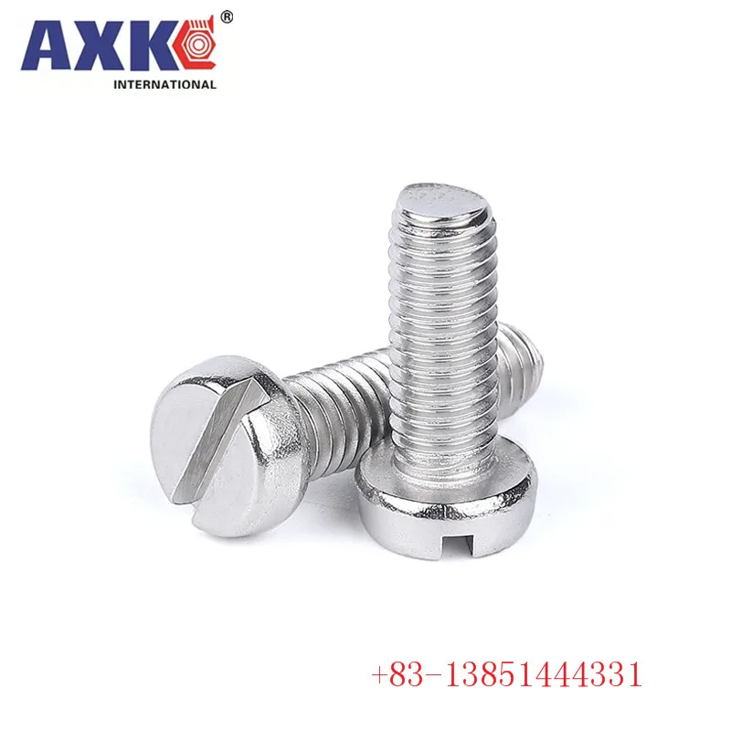 M1.6 M2 M2.5 M3 M4 M5 M6 A2-70 Stainless Steel 304 DIN84 GB65 Slotted Cap Head Slot Column Round Cheese Head Screw Bolt