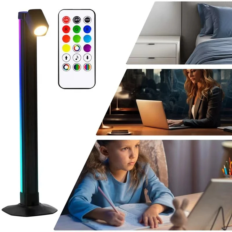 ABKJ-Dimmable Desk Lamp - Stepless Dimming, Eye-Caring Ambient Light, Adjustable Rotation For Reading And Study