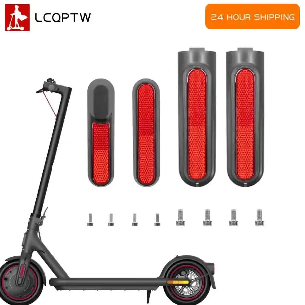 Front Fork Wheel Cover for Xiaomi 4 Mi4 4Pro Electric Scooter Reflective Sticker Rear Wheel Cover Hub Cap Protective Shell