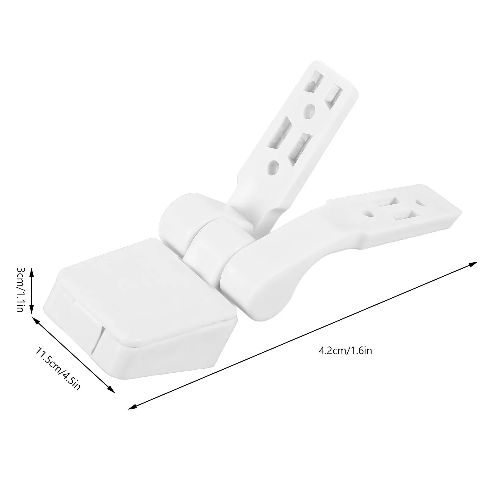 1Pair Toilet Seat Hinge Replacement Kit Includes Bolts Nuts Screws Lightweight ABS Hardware for Universal Toilet Seat