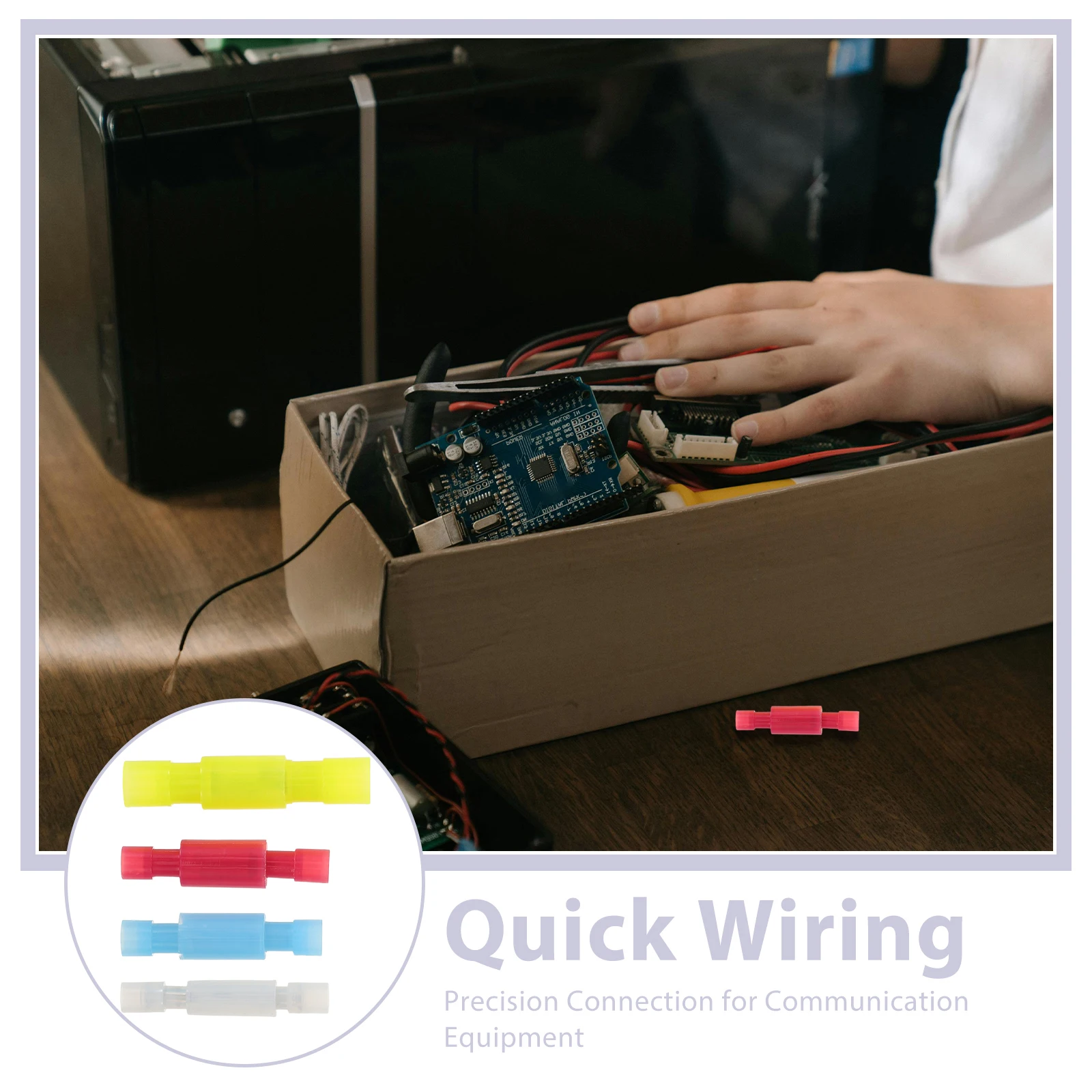 

80Pcs Quick Disconnect Wire Connectors Insulated Male Female Crimp Terminals for Fast Wiring Cold Pressed Automotive Marine