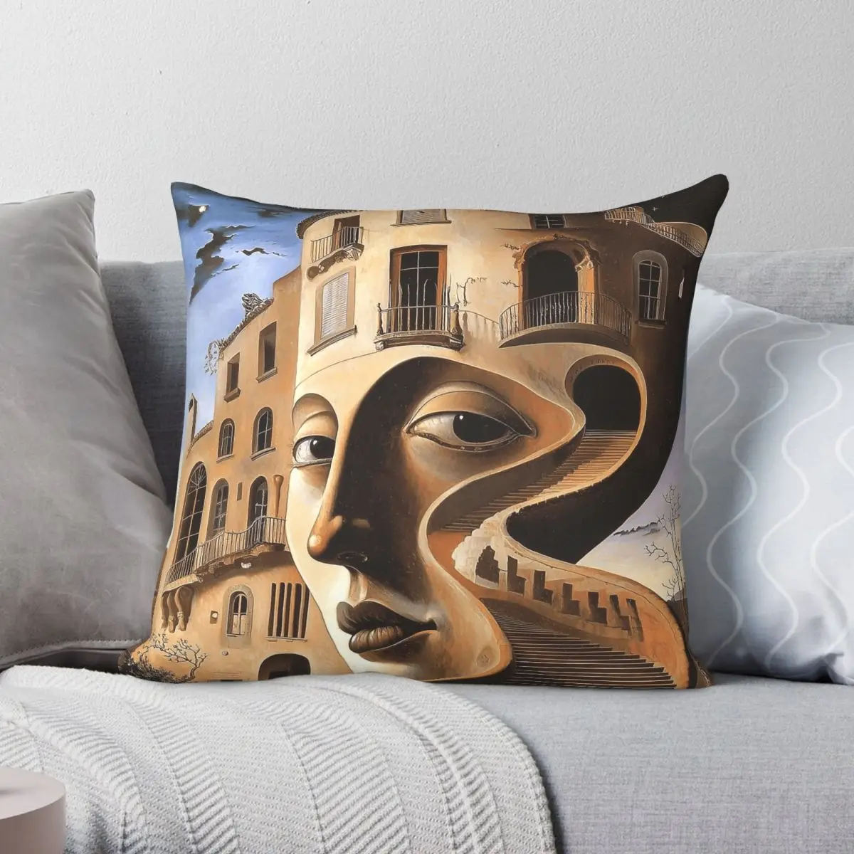Salvador Dali Dreams Series 4 Square Pillowcase Polyester Linen Velvet Pattern Zip Decor Pillow Case Car Cushion Cover