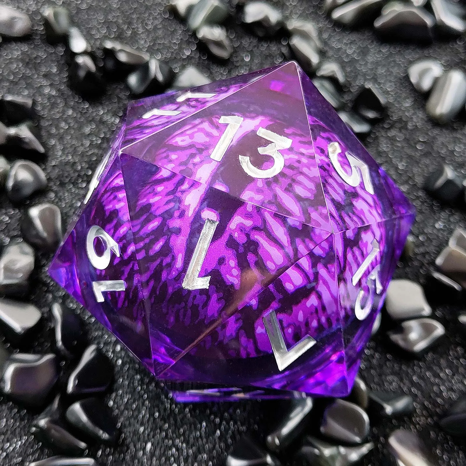 55 mm D20 Jumbo Bulk Eyes DND Eyes Dice Sharp für RPG Dungeons and Dragons Rollenspiele, Tischspiele, Requisiten, Spielzeugzubehör