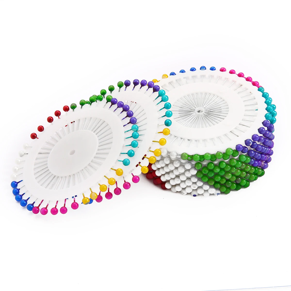 40pcs/Set Multicolor Round Pearl Head Needles Stitch Straight Push Sewing Pin For Home Dressmaking Positioning DIY Crafts Tool