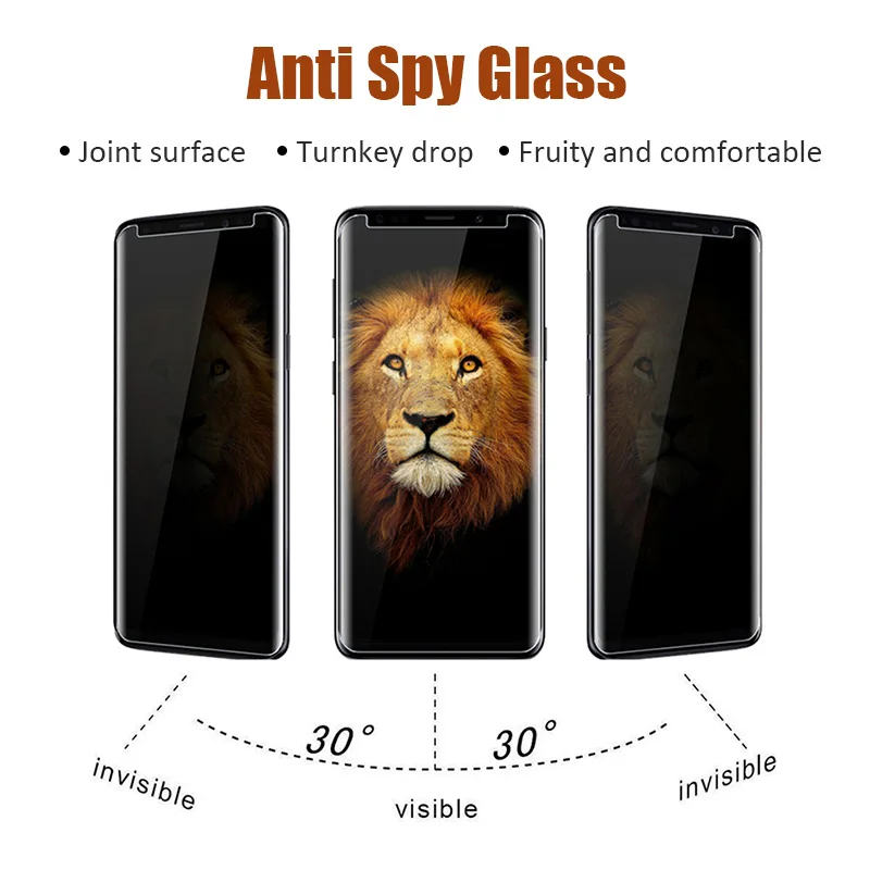 Anti Spy Tempered Glass For Samsung Galaxy S20 S10 FE 5G Lite Privacy Screen Protectors for Galaxy A9 A8 A7 A6 Plus 2018 F41 image 6
