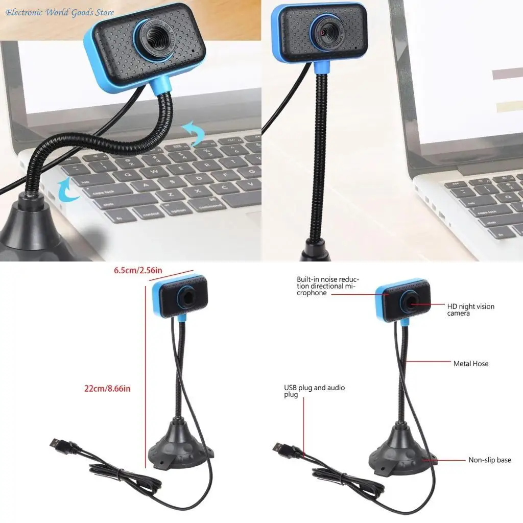 A3PD High Definition Web Camera with Noise-reduction Microphone for Online Courses Business Meeting Household Computer Webcam